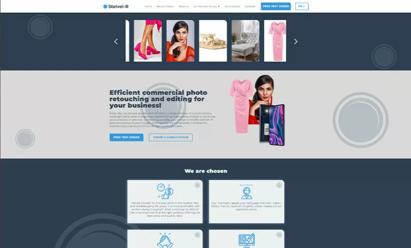 Розробка дизайну сайту та створення сайту на Webflow з анімацією для StelvelR розробка дизайну сайту та створення сайту на webflow